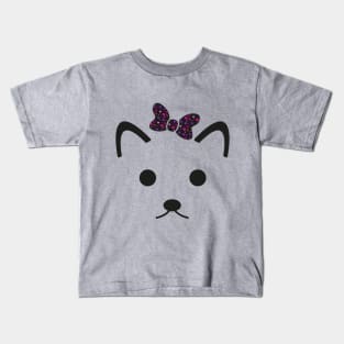 Funny colorful cat with hearts | Pattern with hearts and cat Kids T-Shirt